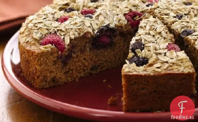 Pastel de Café de Tres Bayas (Harina de Trigo Integral Blanca)