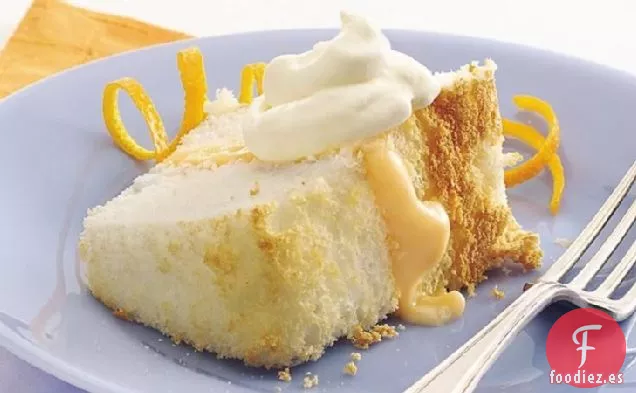 Pastel de Ángel con Crema de Naranja