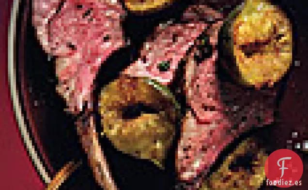 Chuletas de Cordero con Hierbas Frescas e Higos Asados