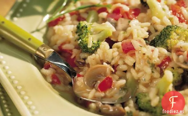 Risotto de Brócoli y Pimiento Rojo sin Gluten