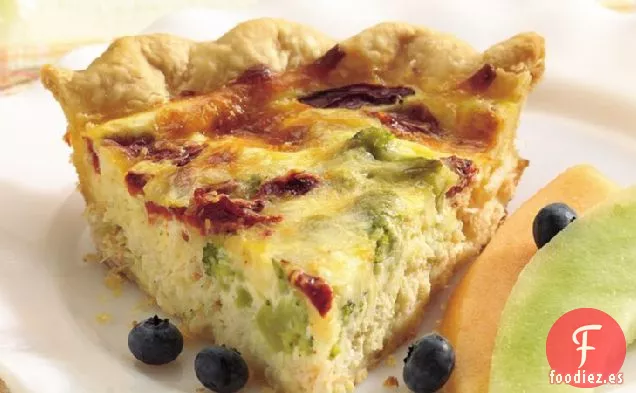 Quiche de Cangrejo, Brócoli y Pimiento Rojo Asado