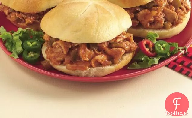 Sándwiches de Barbacoa de Pavo de Cocción Lenta
