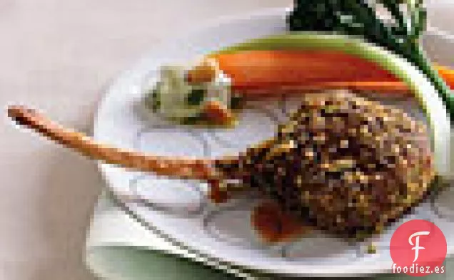 Chuletas de Cordero con Costra de Dukkah con Melaza de Granada