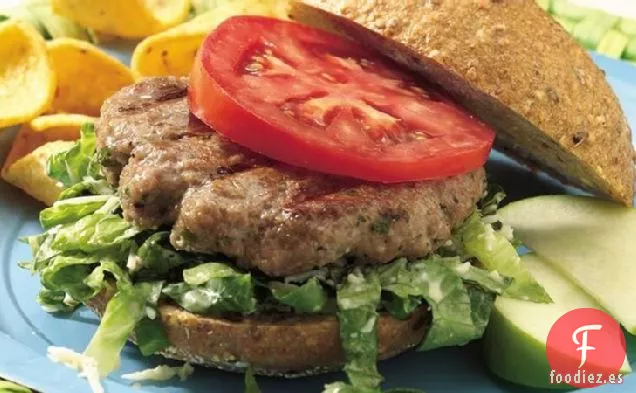 Hamburguesas de Pavo César a la Parrilla