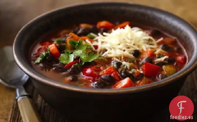 Chile de Frijoles Negros con Cilantro