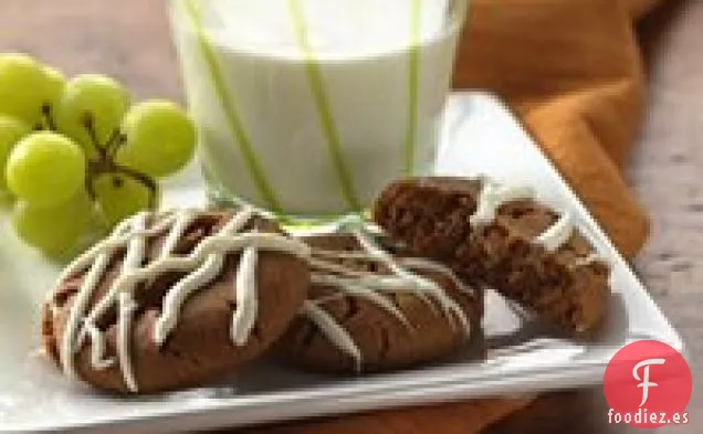 Galletas de Melaza con Glaseado de Chocolate Blanco