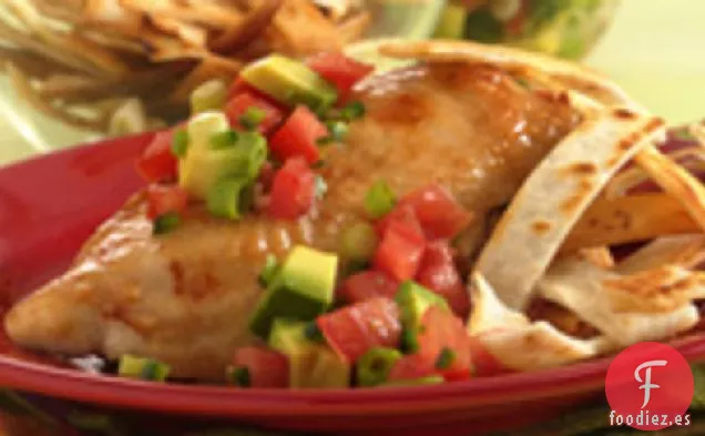 Pollo a la Parrilla Balsámico con Salsa de Tomate Fresco
