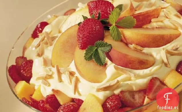 Bagatela de Crema de Fresa y Melocotón