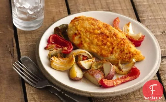 Cena Fácil de Pollo y Papas al Horno para Dos