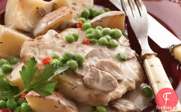 Cena de Chuleta de Cerdo de Cocción Lenta