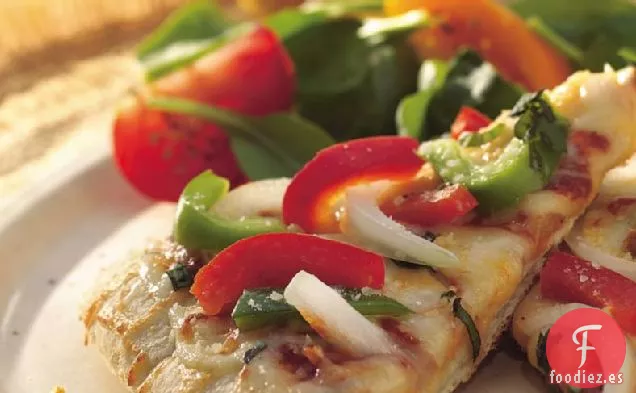 Pizza de Pimiento Morrón y Queso a la Parrilla