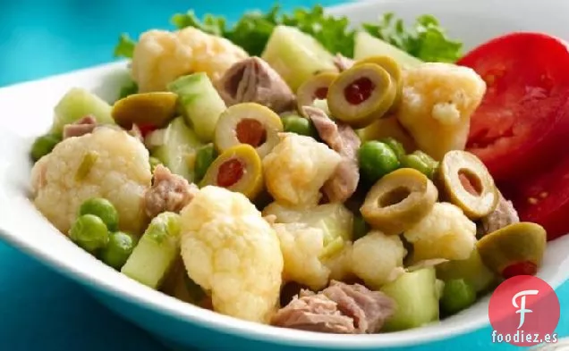 Ensalada de Coliflor de Atún con Vinagreta de Lima