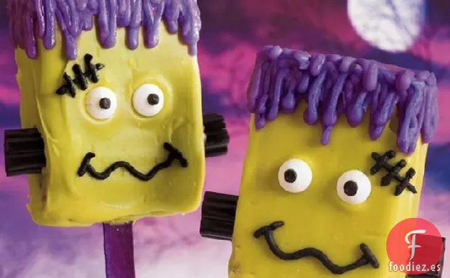 Brownie Pops de Frankenstein