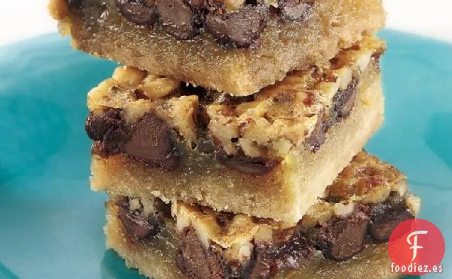 Barras Clásicas de Pastel de Nueces de Chocolate