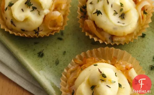 Mini Pasteles de Patata Con Cebolla Caramelizada