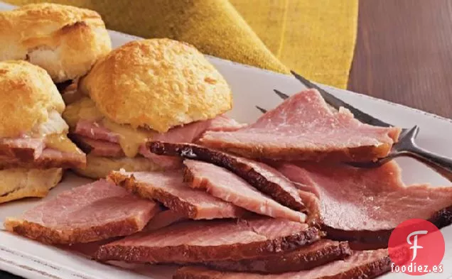 Jamón Glaseado de Mostaza y Miel de Cocción Lenta