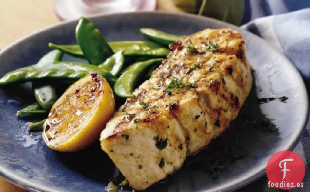 Filetes de Halibut de Ajo Y Limón a La Parrilla