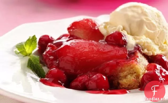 Tarta de Cereza y Pera Invertida