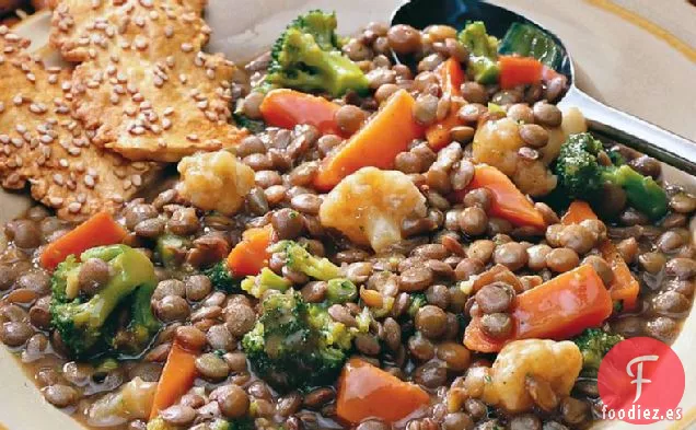 Cazuela de Lentejas y Verduras Mixtas