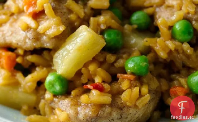 Arroz Frito con Pollo Caribeño