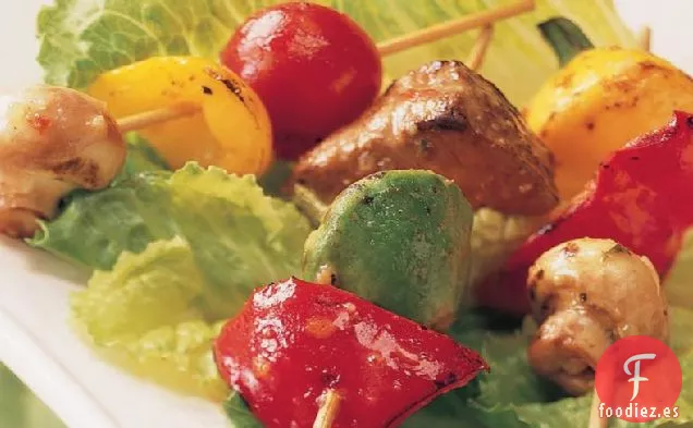 Brochetas de Aperitivo de Carne César a la Parrilla