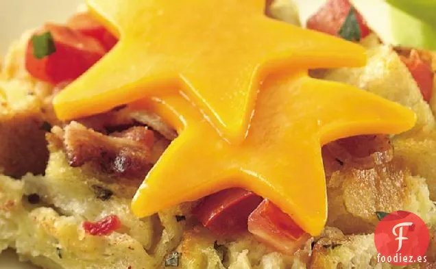 Estratos de Tocino, Queso y Tomate