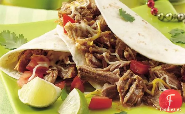 Tacos de Cerdo de Chile Verde de Cocción Lenta