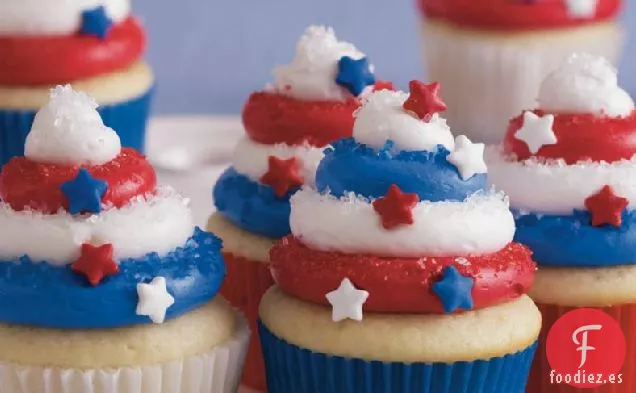 Cupcakes Rojos, Blancos y Azules