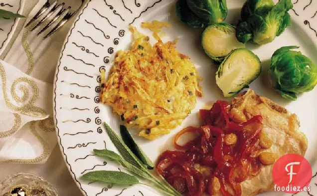 Chuletas de Ternera con Cebolla Caramelizada