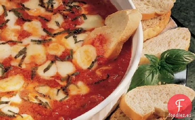 Mozzarella y Albahaca con Salsa Marinara