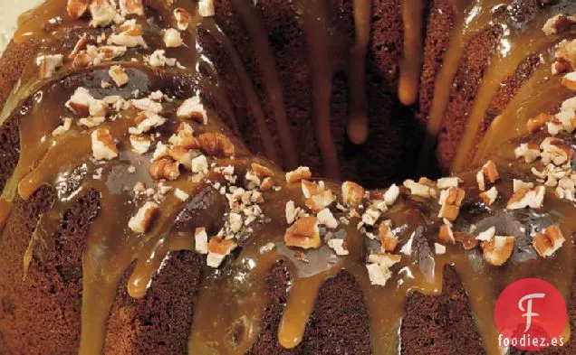 Pastel de Chocolate, Caramelo y Nueces