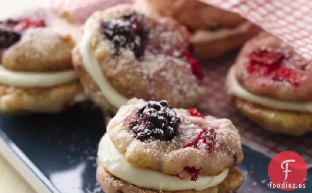 Galletas de Sandwich de Bayas y Crema