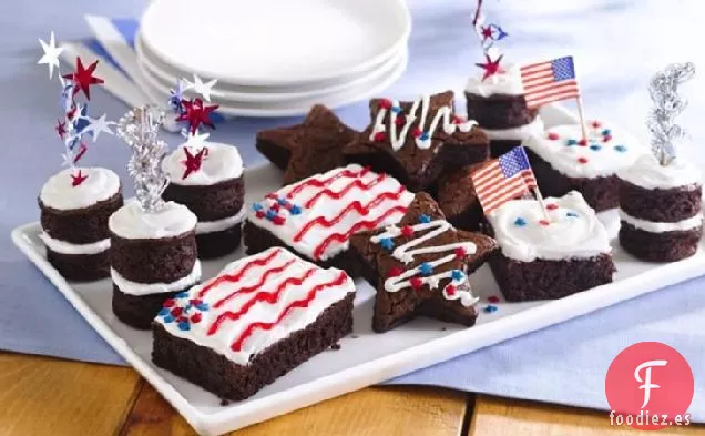 Brownies de Rayas y Estrellas