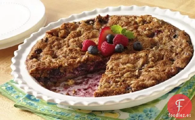 Pastel de Crumble de Bayas Mixtas Increíblemente Fácil