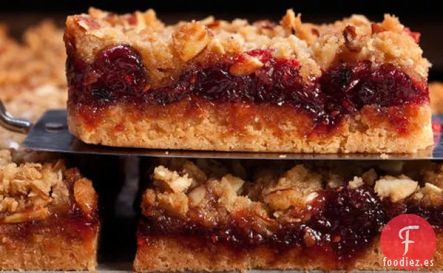 Barras de Mantequilla de Arándano con Streusel de Almendras