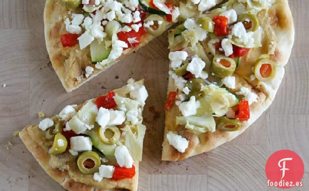 Aperitivo de Pizza de Pan Plano Mediterráneo
