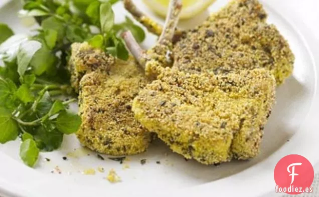 Cordero con Costra de Hierbas y Polenta