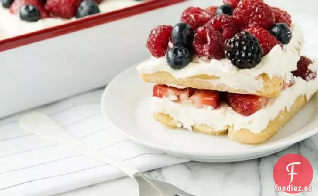 Tiramisú de Bayas de Limón Fácil