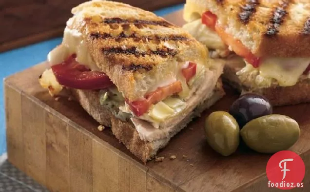 Sándwiches de Panini de Pavo a la Parrilla