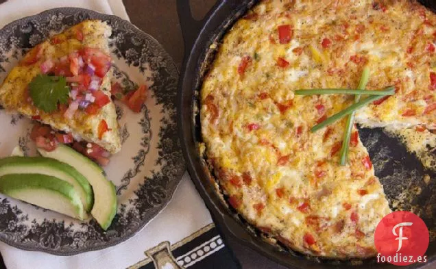 Frittata de Pollo con Salsa de Tomate