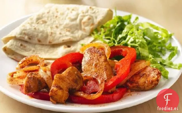 Fajitas de Pollo A La Parrilla que Chisporrotean