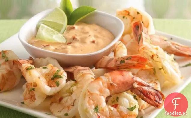 Camarones a la Lima con Salsa Cremosa de Chipotle