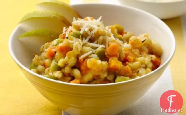 Risotto de Patata Dulce y Cebada de Cocción Lenta