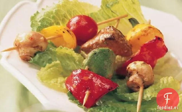 Brochetas de Aperitivo de Carne César a la Parrilla