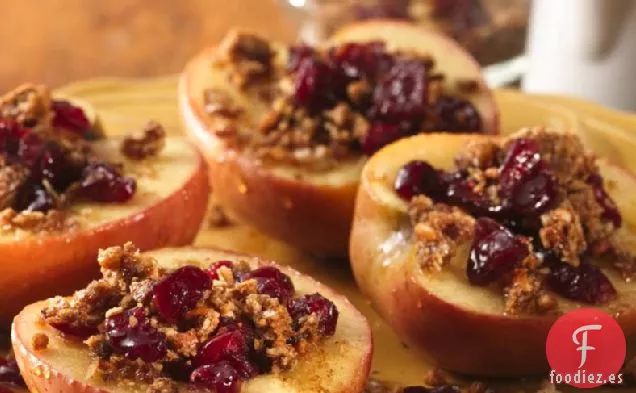 Manzanas Horneadas en el Microondas con Granola