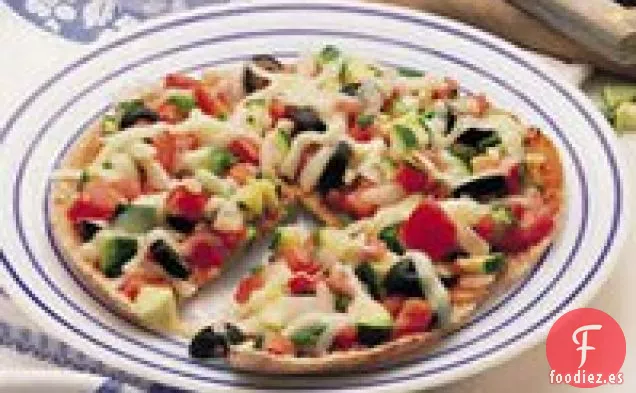 Pizza de Pita Vegetariana