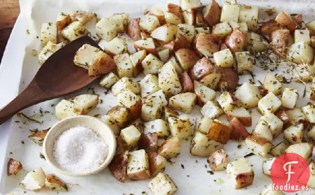 Patatas Asadas con Romero y Cebolla