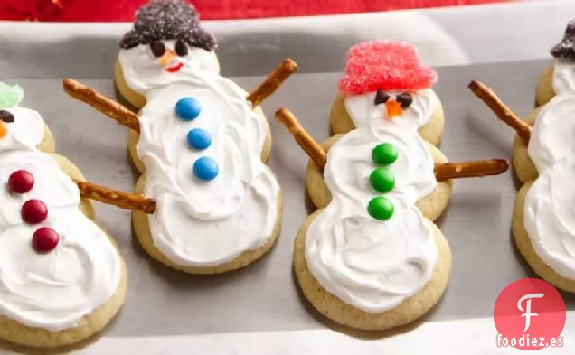 Muñecos de Nieve con Galletas de Azúcar