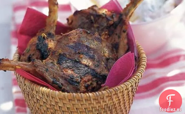 Chuletas De Cordero Al Estilo Tandoori Con Ensalada De Patata Acuñada