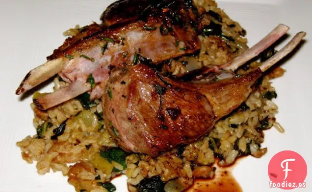 Costilla De Cordero Con costra De Romero Con Reducción De Miel y balsámico